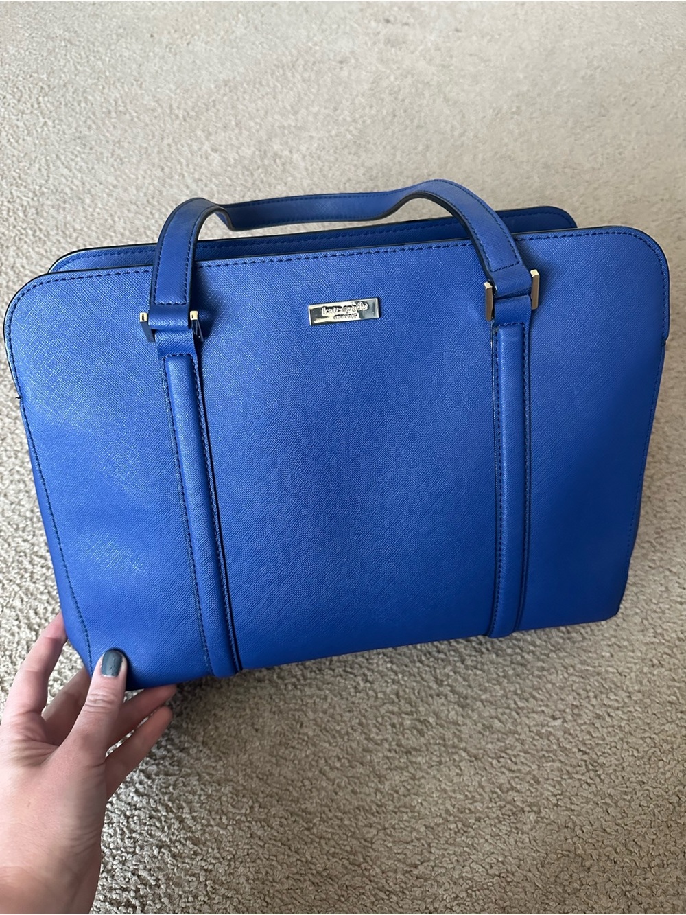 kate spade Electric Blue Leather Shoulder Bag